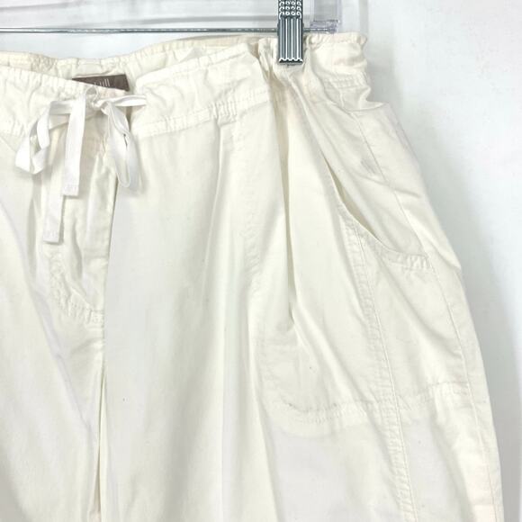 J. Jill Women's Size 12 Stretch Loose Leg Capri Drawstring Pants Cream White - Picture 3 of 6